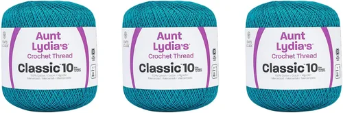 Vista 28 de Aunt Lydia Classic Crochet - 3 unidades de 350y/1,049.9 ft - Natural