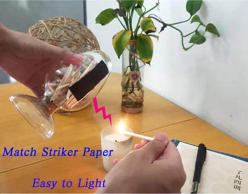 Vista 3 de 100 fósforos decorativos de arcoíris de 3 pulgadas, fósforos de seguridad de madera largos de lujo premium para velas con Match Striker
