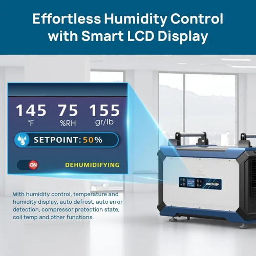 Vista 8 de ARGENDON Deshumidificador comercial de 180 pintas con bomba para espacio de arrastre, unidad de daños por agua de la industria para un gran espacio