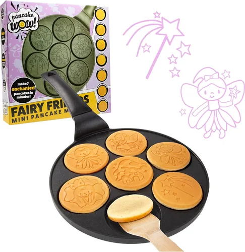 Vista 15 de Sartén mini para hotcakes con emojis - 7 caras sonrientes únicas para niños, sartén antiadherente para hotcakes con moldes para la estufa, plancha