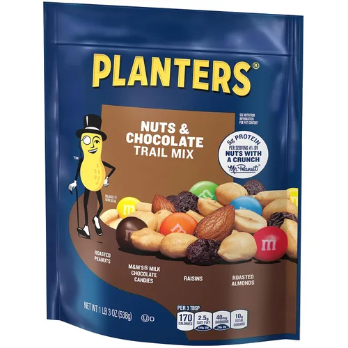 Vista 5 de PLANTERS Fruit and Nut Trail Mix, 2 oz bolsas individuales (paquete de 72) – Trail Mix Snack Pack para aperitivos sobre la marcha – Gran aperitivo