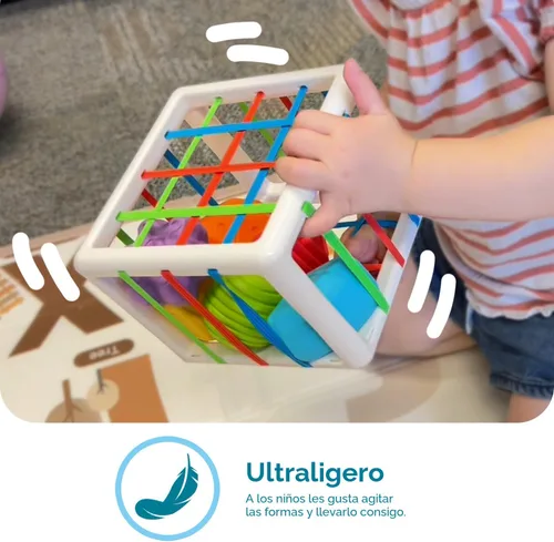 Vista 3 de LiKee Juguetes Montessori para niños de 1 año, 6 piezas de formas multisensoriales, regalos de cumpleaños de aprendizaje para el desarrollo