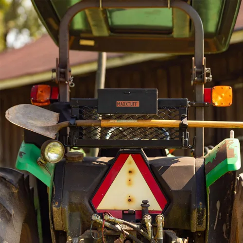 Vista 8 de MAXXTUFF Cesta de tractor ROPSRIDER XHD de alta resistencia, se adapta a la mayoría de barras ROPS de tractor y cortacésped de giro cero