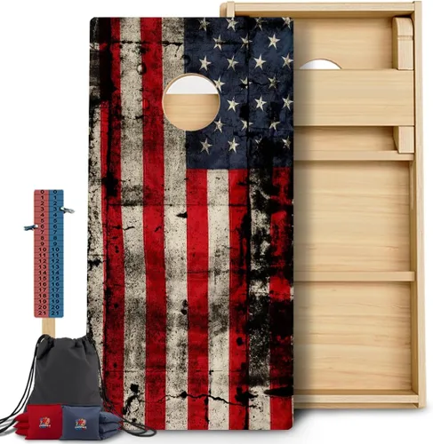 Vista 9 de BackYardGamesUSA Juego de tablas de Cornhole Pro Fabricado en Estados Unidos Abedul báltico 3/4 Sin rebote Patas triples gruesas Dos 2