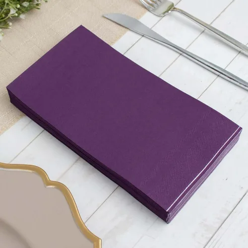 Vista 26 de Efavormart 50 Pack Servilletas de papel para fiestas de 2 capas suaves verde oliva con borde dorado de oro, servilletas para cenas, cócteles