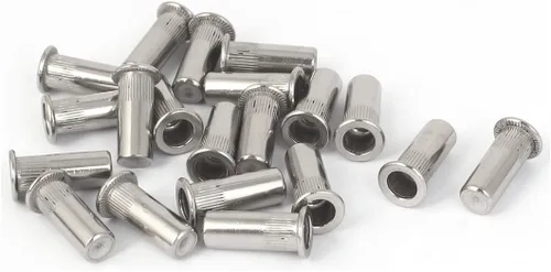 uxcell A16070700ux0252 M5x18.0.197 in 304 Acero inoxidable Recto Moleteado Cerrado Remache Tuerca Cierre 20pcs