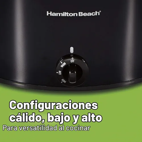 Vista 3 de Hamilton Beach Olla de cocción lenta de 10 cuartos de galón + olla de cocción lenta programable de 7 cuartos de galón