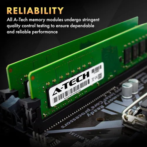 Vista 6 de A-Tech 4GB DDR4 2933MHz PC4-23400 (PC4-2933Y) CL21 UDIMM 1.2V Non-ECC DIMM 288-Pin Módulo de actualización de memoria RAM para computadora