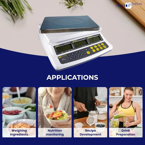Vista 2 de Easy Weigh CK Series - Báscula digital para computación de precios recargable, funciona con pilas, aprobación NTEP clase III, pantalla LCD, portátil