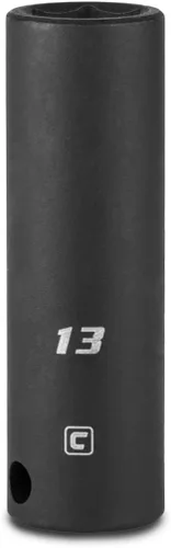 Vista 12 de Capri Tools Zócalo de impacto profundo de 0.236 in, accionamiento de 3/8 in, 6 puntos, métrico