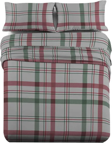 Vista 14 de Royal Tradition Juego de sábanas de franela pesada, 100% algodón, tamaño individual extra largo XL, 3 piezas, estampado de ciervos navideños, 6.00