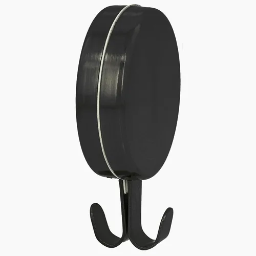 Vista 8 de Haute Decor Attract - Gancho magnético para coronas (negro mate, juego de 2 imanes) - para 2 puertas/superficies de metal o 1 puerta/ventana
