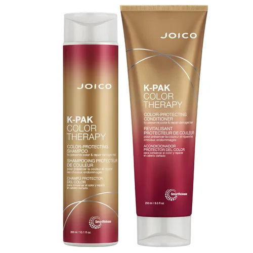 Joico K-PAK Color Therapy - Juego de champú y acondicionador protector del color | Para cabello teñido | Aumenta el brillo | Mejora la elasticidad |