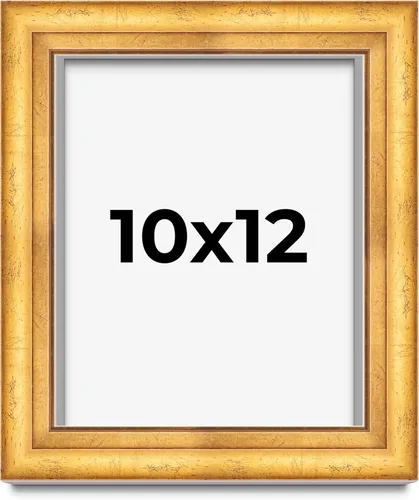 Vista 117 de Caja de sombra de 5 x 5 pulgadas, marco de exhibición biselado de hoja dorada Madera maciza 1.75 pulgadas de profundidad 1.75 pulgadas