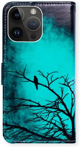 Vista 7 de Bcov Funda para iPhone 15 Pro Max, funda de piel con tapa y soporte para tarjeta y soporte para iPhone 15 Pro Max