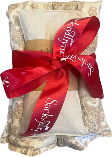 Vista 10 de Sacksy Thyme Almohadilla térmica para microondas para dolor de espalda, calambres, alivio de la artritis, almohadilla térmica con terapia de calor