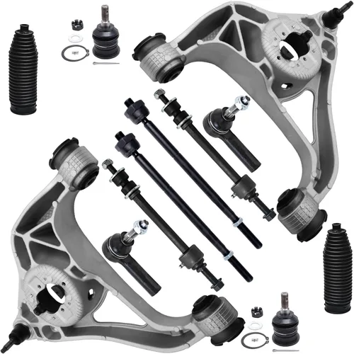 Vista 106 de Detroit Axle - Kit de suspensión frontal de 12 piezas para Volkswagen Jetta Golf Beetle, 2 brazos de control inferiores, 2 rótulas inferiores