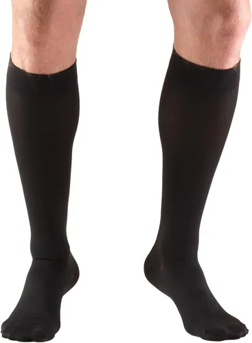 Vista 18 de Truform Medias de compresión médicas de 20-30 mmHg, microfibra con infusión de aloe, hasta la rodilla, puntera cerrada, beige, talla S