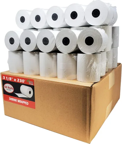 Vista 38 de (200 rollos) 2 1/4 pulgadas x 50 pies - Rollos de papel térmico para recibo de 55 GSM, papel alemán de calidad premium, se adapta a todos