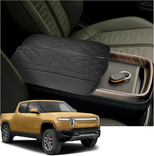 Vista 7 de YEE PIN Funda para reposabrazos central de automóvil, funda para tapa de consola Rogue X-Trail 2014-2019, caja de reposabrazos de consola central