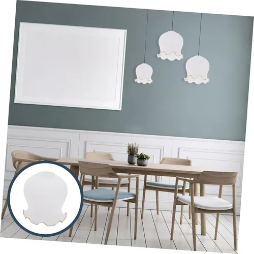 Vista 6 de Angoily Pantalla de cristal Pantalla de luz de vidrio Pantalla de lámpara de araña Pantalla de luz de techo de vidrio Cubierta de lámpara de lirio