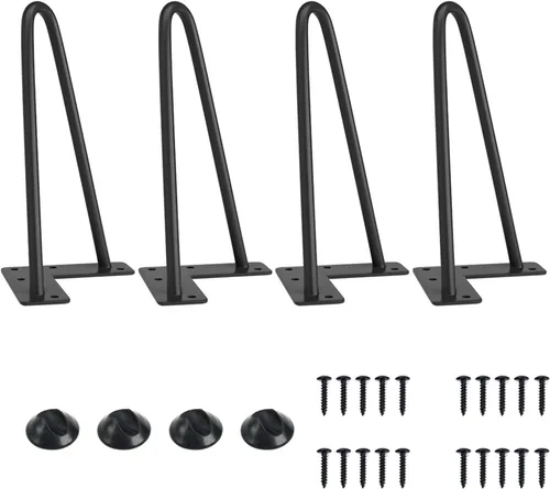 Vista 21 de SMARTSTANDARD Patas de muebles de horquilla de alta resistencia de 4 pulgadas, proyectos de bricolaje de metal para el hogar para soporte de TV