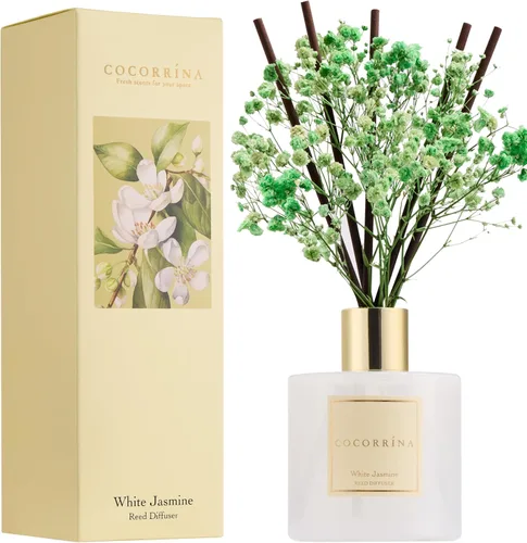 Vista 40 de Cocorrína Juegos de Difusores de Varillas – 6.7 onzas, difusor perfumado de melocotón blanco y oolong con 8 varillas, difusor de varillas