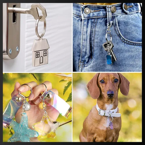 Vista 7 de Teenitor 20 piezas de llaveros de 1 pulgada, llaveros para manualidades