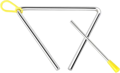 Vista 5 de EASTROCK Triángulo Instrumento 3 Paquetes 4 5 6 Pulgadas Instrumento de Percusión Set de Triángulos de Percusión Mano con Delantero