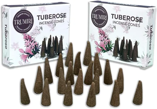 Vista 27 de TRUMIRI Incienso ámbar – Paquete de 20 conos (2 x 10) – Incienso de cono perfumado