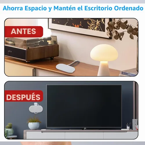 Vista 5 de Soporte universal para transmisor de TV para Google TV Streamer 4K - Instalación sin taladros Diseño que ahorra espacio con funda de protección