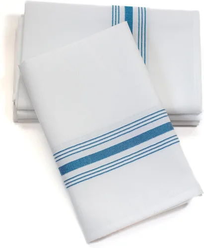 Vista 2 de Fabric Textile Products Servilletas Bistro Signature Stripe Servilletas de cena de tela de poliéster duraderas y resistentes a las manchas 18 x