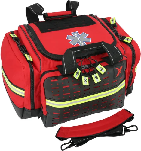 Vista 6 de Lightning X Bolsa modular grande para EMT de primeros auxilios de trauma para médicos de emergencia intermediarios Rojo