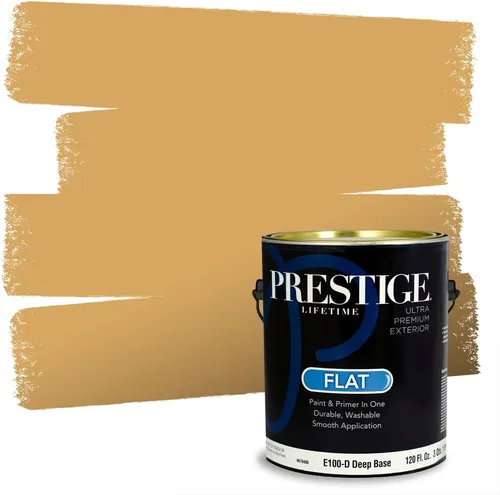 Vista 15 de PRESTIGE Pinturas de pintura exterior e imprimación en uno, 1 galón, plano, combinación comparable de Benjamin Moore* Manzanilla*