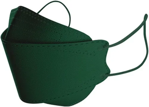 Vista 14 de Rmaytiked - 100 piezas de 4 capas KF94 máscaras faciales negras transpirables 3D, filtros de protección bucal