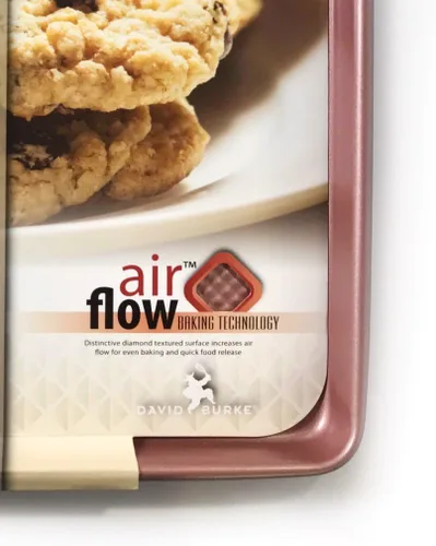 Vista 2 de David Burke - Bandeja grande para galletas (17 x 11 pulgadas), color oro rosa