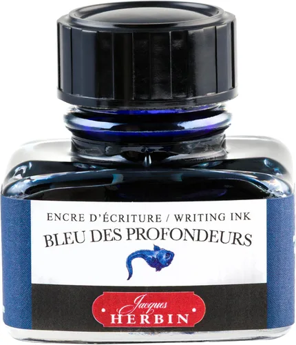 Vista 15 de Tinta para pluma estilográfica Herbin - Botella de 30 ml - Bleu Azur