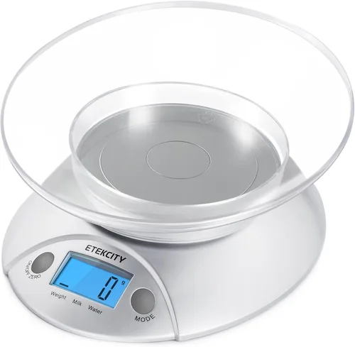 Vista 10 de Etekcity 0.1g Báscula digital de cocina para alimentos, cuenco, mide gramos y onzas para perder peso, dieta, hornear, cocinar y preparar comidas