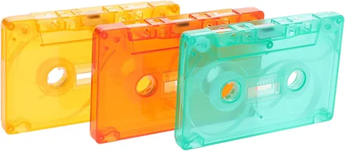 SOLUSTRE 3pcs Retro Cassette Tape Decor Blank Cassette Tapes Case Wall Art for Office Diy Decor Holder