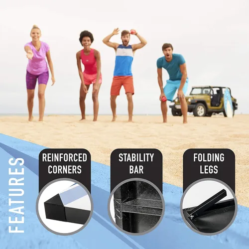 Vista 4 de Franklin Sports Cornhole Game Sets - Portable Cornhole Boards + Bean Bags - (2) Cornhole Boards + (8) Bean Bags Included - Perfect Beach + Lawn