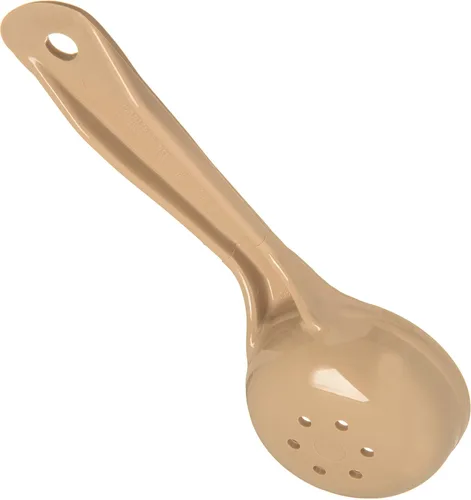 Carlisle FoodService Products Measure Miser - Cuchara medidora perforada de plástico con mango corto, 2 onzas, color beige