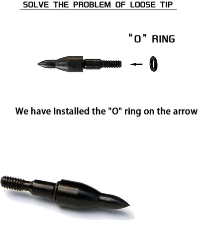 Vista 2 de TIGER ARCHERY - Flecha de carbono de 30 pulgadas con puntas extraíbles para arco compuesto y recurvo (paquete de 12 unidades)