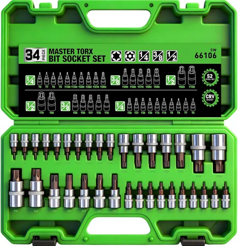 Vista 10 de Juego de 18 piezas de herramientas de extensión de dados de impacto, junta universal giratoria, dados profundos de 1/4", 3/8", 1/2", adaptador