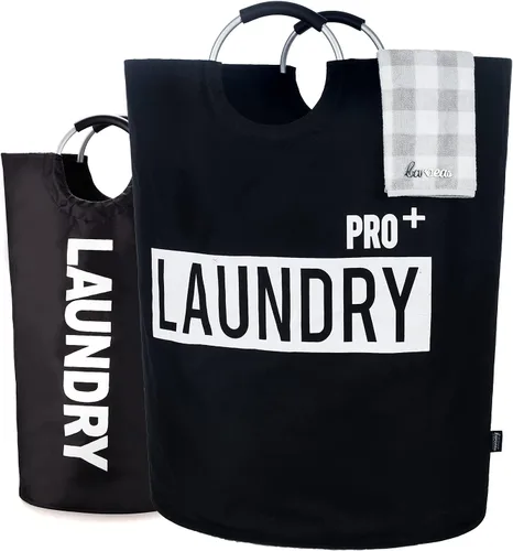 Vista 20 de Caroeas Cesta de Ropa de 90L (13 Colores), Cesta de Ropa Impermeable, Bolsa de Ropa con Asas Acolchadas, Cesta de Ropa, Cesta de Ropa Plegable