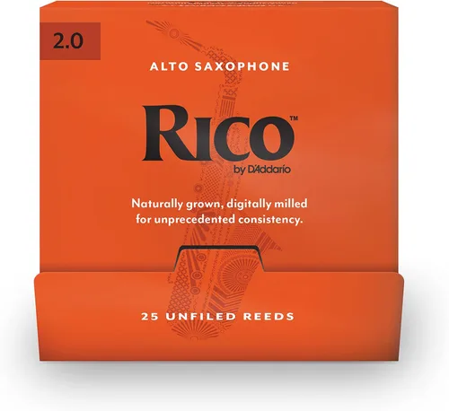 Vista 15 de D’Addario Woodwinds, juncos para saxofón Rico, saxofón alto, RJA0315, resistencia 1.5, paquete de 3