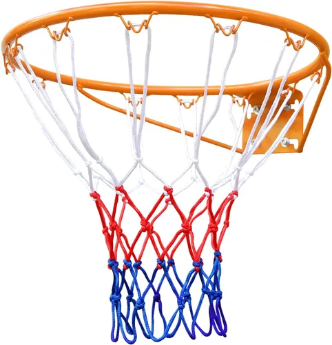 Geta de aro de baloncesto de 18 pulgadas, red de aro de repuesto para borde de baloncesto para interior y exterior