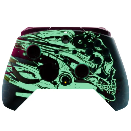 Vista 8 de PDP Gaming REMATCH GLOW Enhanced Wired Gaming Controller: Licensed Glow in the Dark Gamepad for Xbox Series X S, Xbox One, Windows PC, Mappable Back