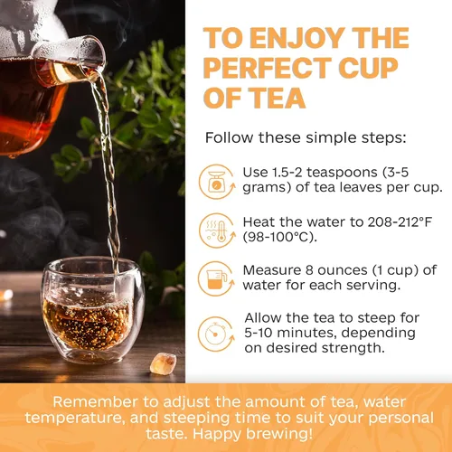 Vista 4 de Prime Tea - Juego de muestras de té de frutas - Caja de té de frutas variada con hierbas, frutas y especias, mezclas de té de hojas sueltas, surtido