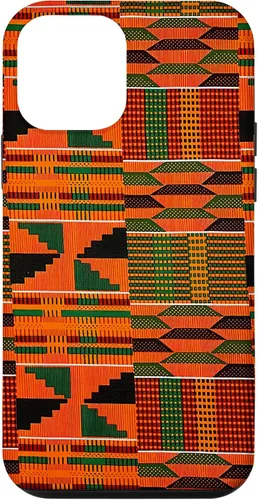 Vista 16 de Funda para iPhone 12 Pro Max Kente con estampado étnico colorido de Ghana