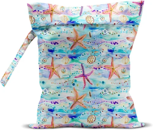 Vista 37 de Bolsa impermeable para traje de baño, bolsa húmeda y seca para playa y viaje, con cierre oculto, reutilizable para bebé, para trajes de baño Tortuga